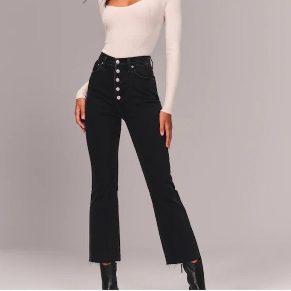 Abercrombie The Kick Flare Ultra High Rise Jean